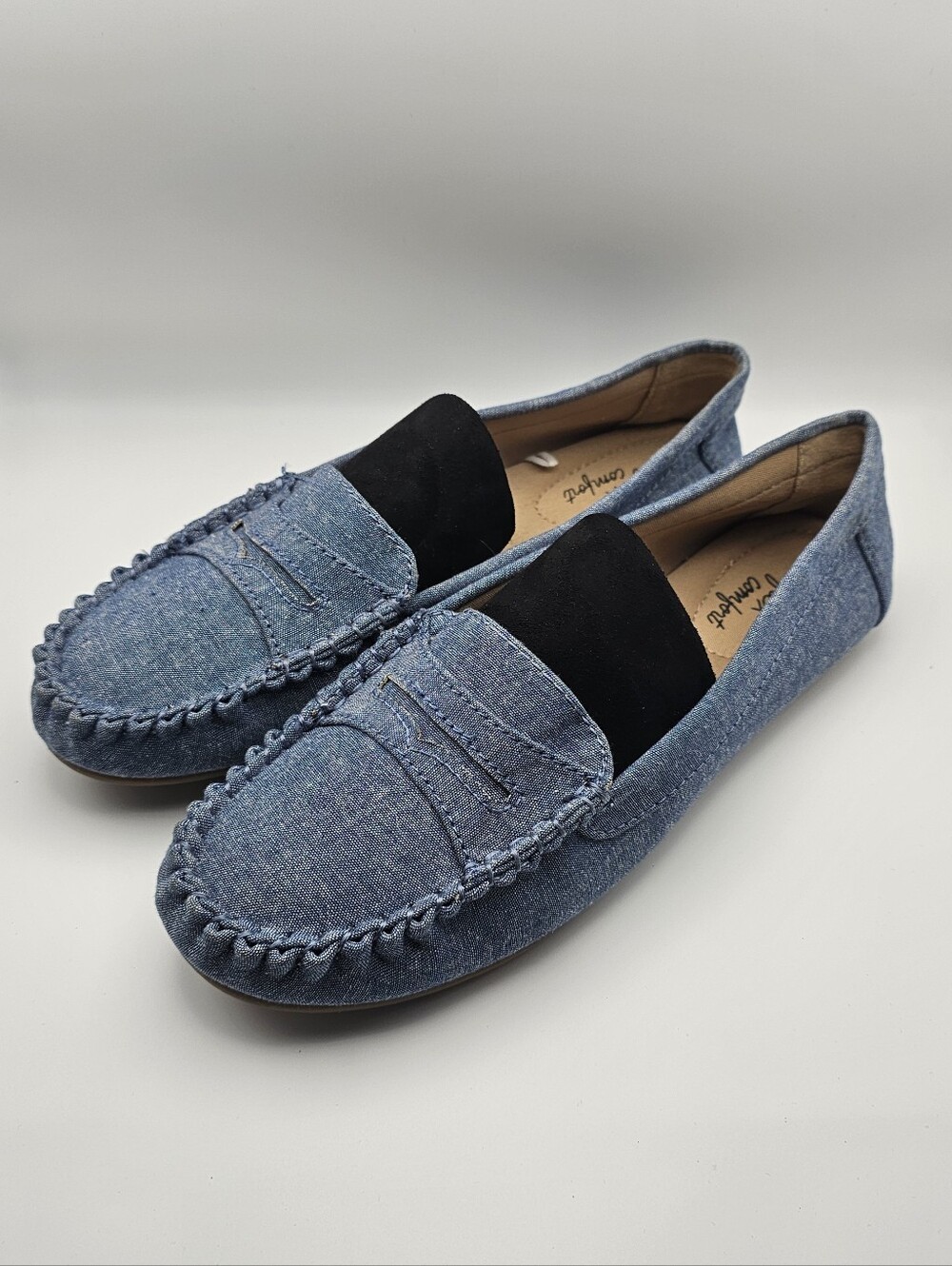 Dexflex Comfort Denim Slip On Loafer Womens Size 9